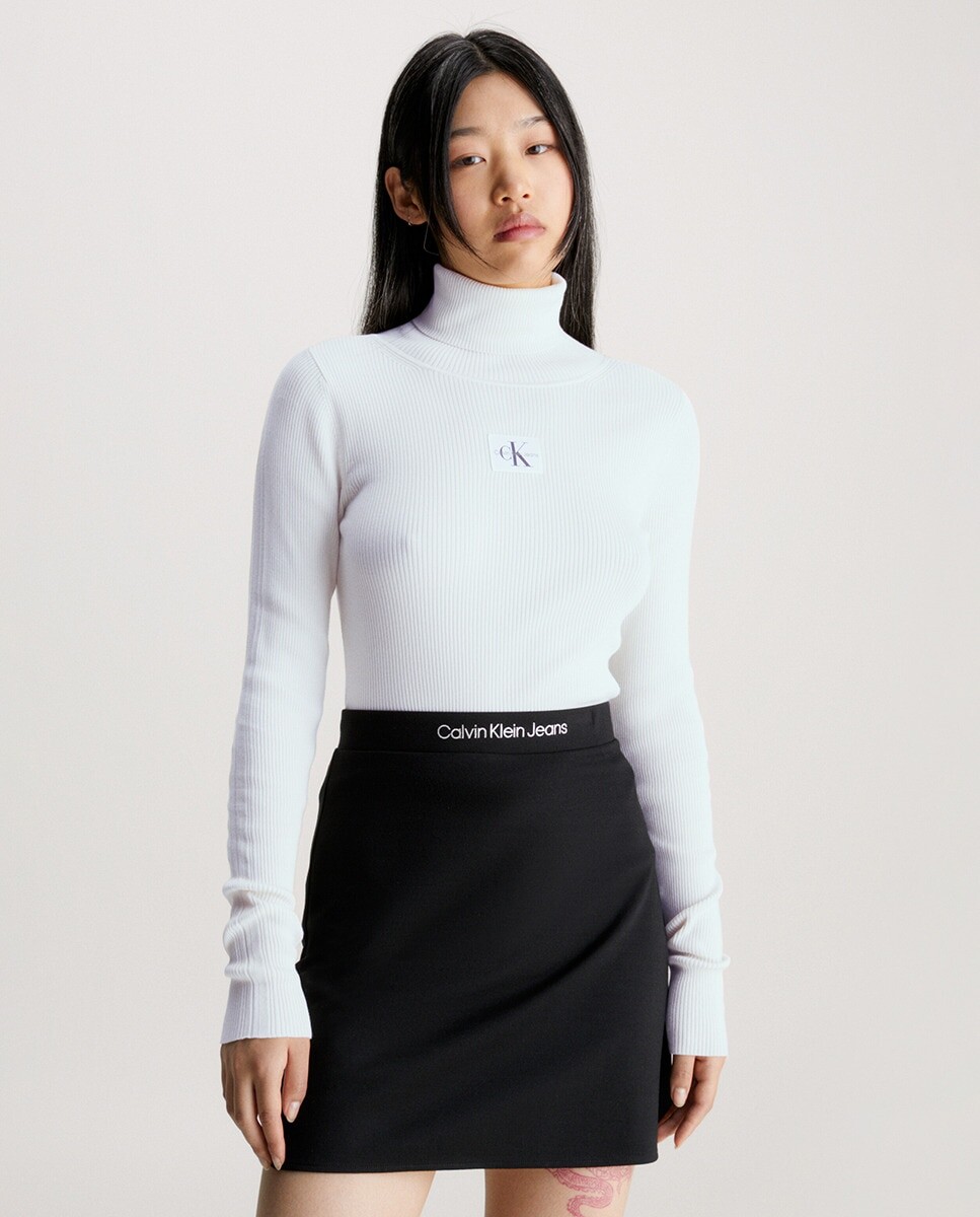 

Женский свитер Perkins с воротником Calvin Klein Jeans, белый