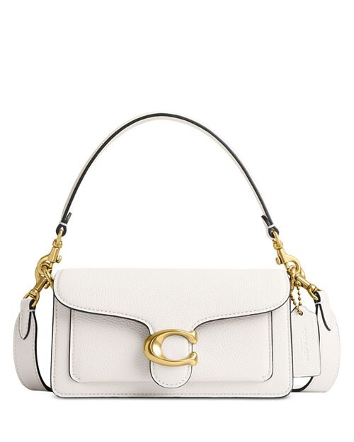 

Сумка на плечо Tabby 20 из полированной шагреневой кожи COACH, цвет White