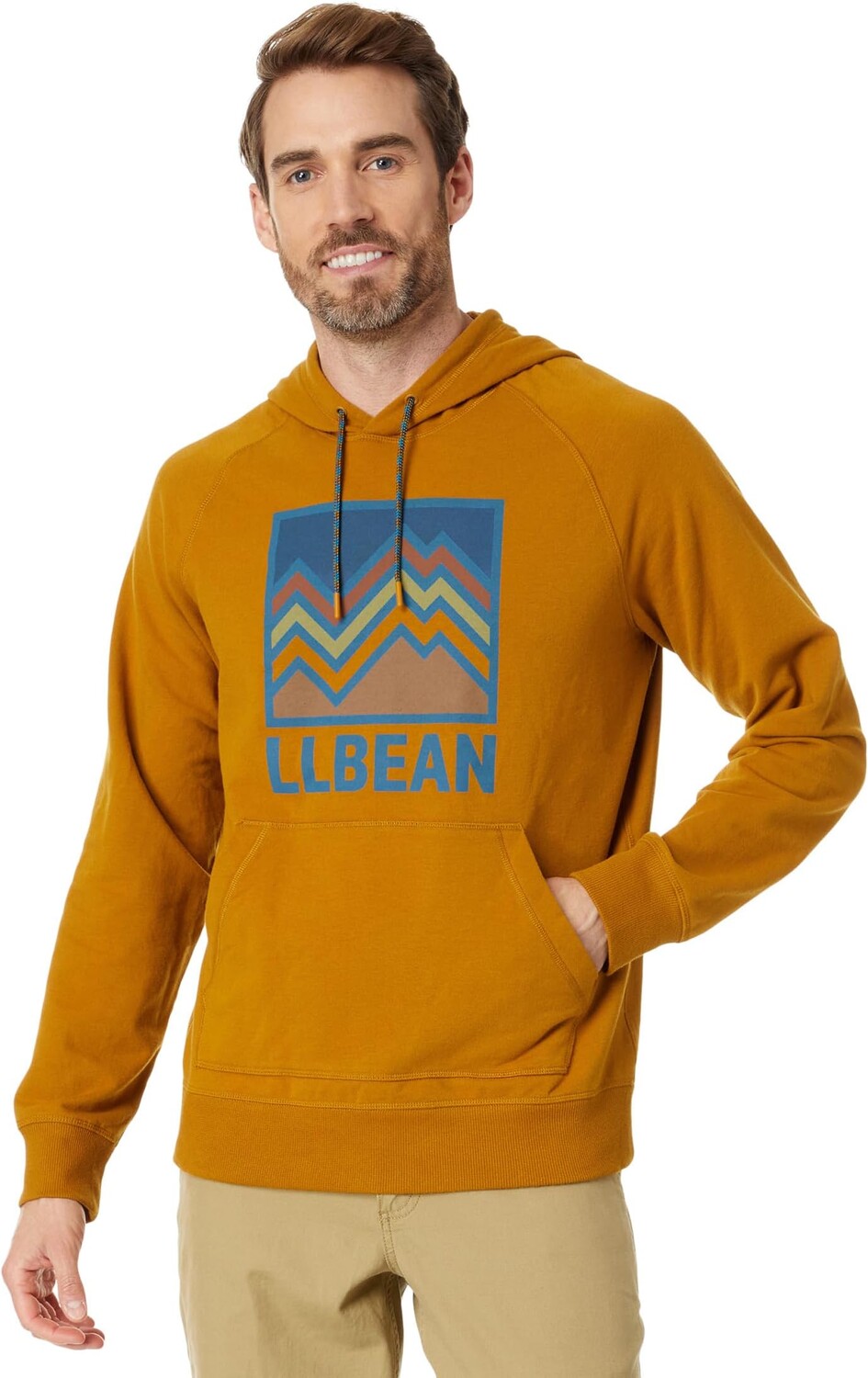 

Толстовка с рисунком Camp Regular L.L.Bean, цвет Dark Bronze/Linear Mountains