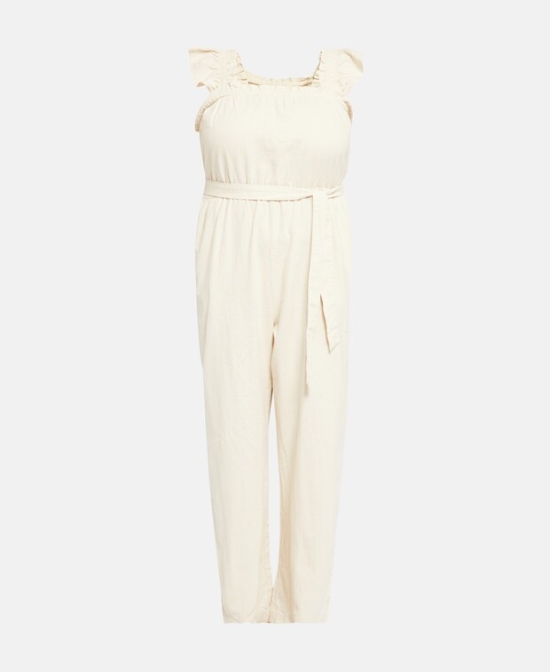 

Льняной комбинезон Vero Moda Curve, экрю