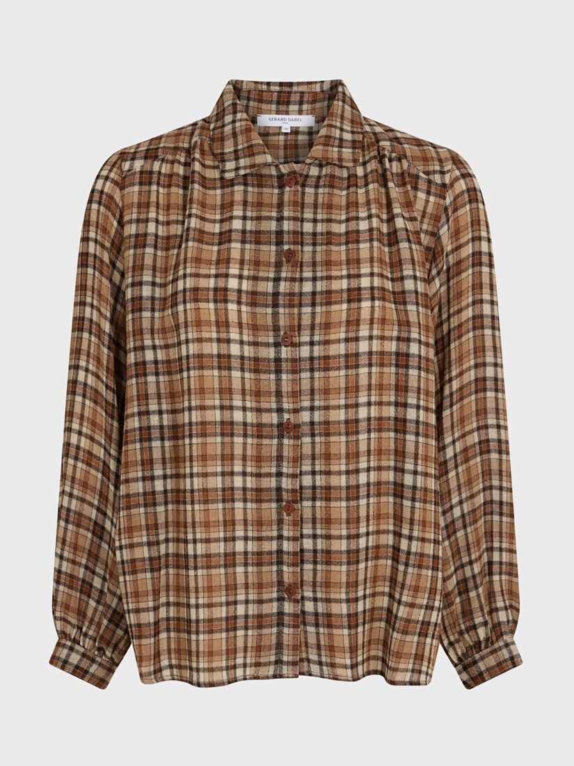 

Блуза Gerard Darel Colombe в клетку, карамель