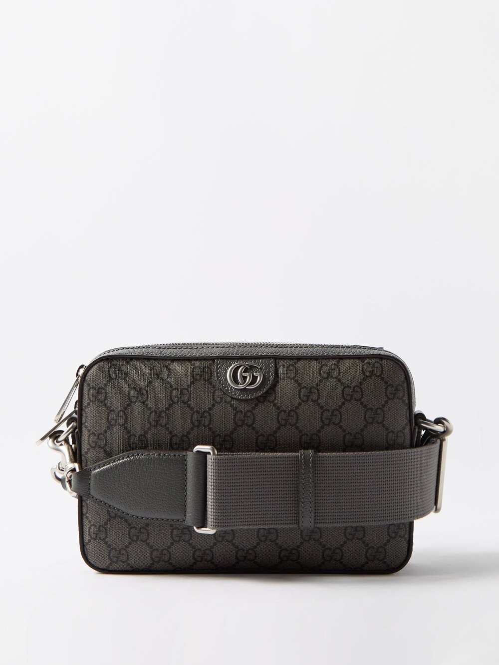 

Сумка через плечо из холщовой ткани с монограммой gg Gucci, черный