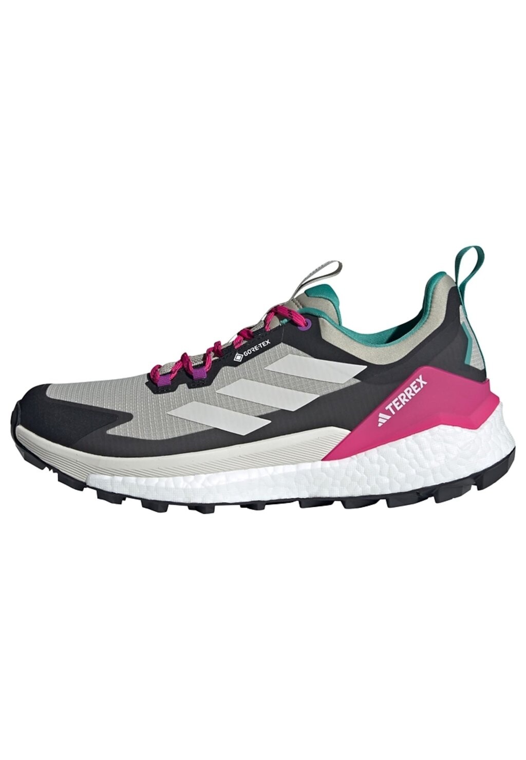 

Обувь для ходьбы FREE HIKER 2 GTX Adidas Terrex, цвет sesame talc real magenta