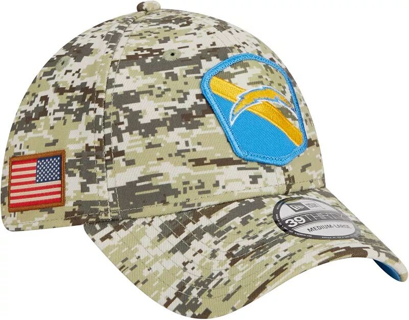 

Мужская кепка New Era Los Angeles Chargers 2023 Salute to Service 39Thirty Camo Stretch Fit