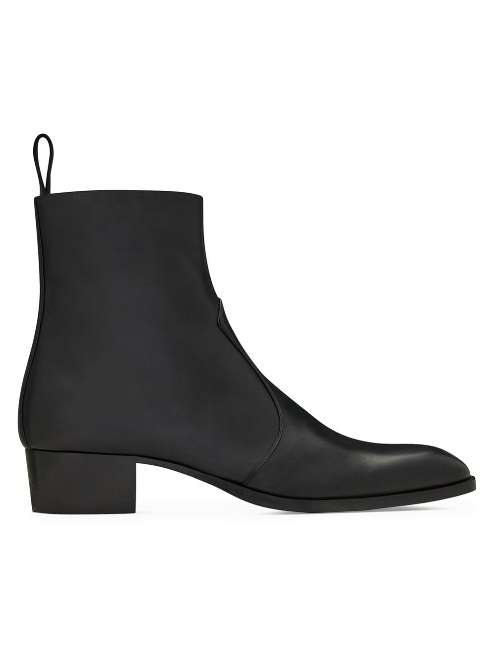 

Ботинки Wyatt на молнии из гладкой кожи Saint Laurent, черный