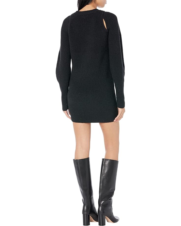 Платье MOON RIVER Cutout Sweater Mini Dress, черный