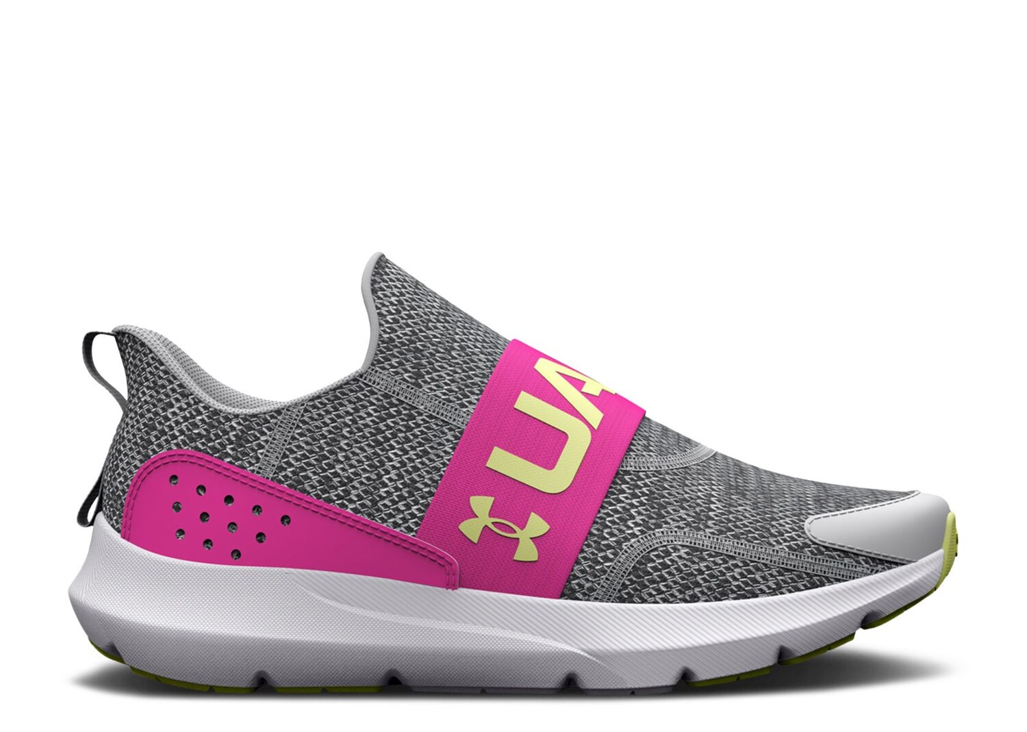 

Кроссовки Under Armour Surge 3 Slip Gs 'Halo Grey Rebel Pink', серый