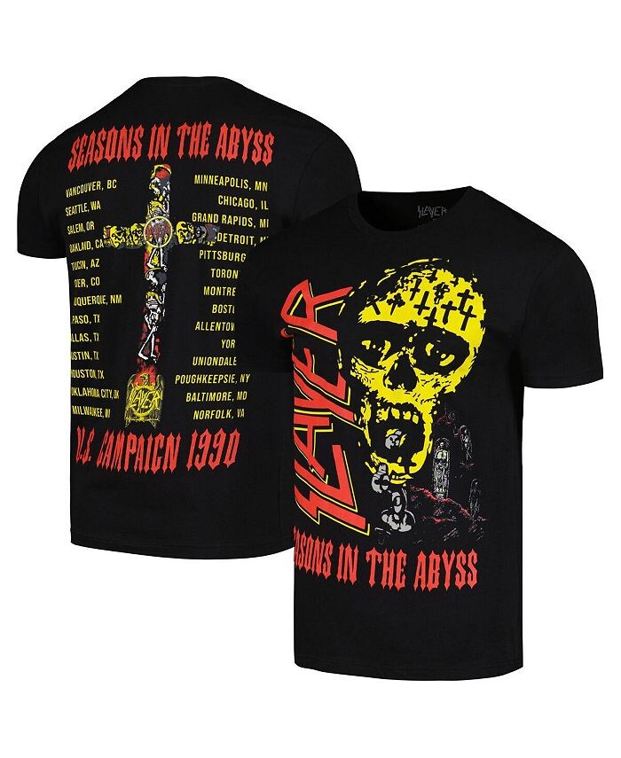 

Мужская черная футболка Slayer Sia Graphic Tour Global Merch, черный