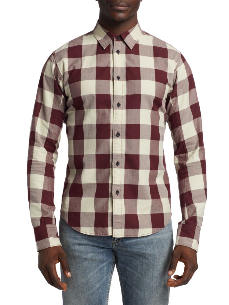 

Рубашка в клетку Rag & Bone, цвет Burgundy
