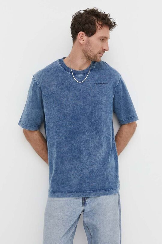 

Хлопковая футболка G-Star Raw, синий