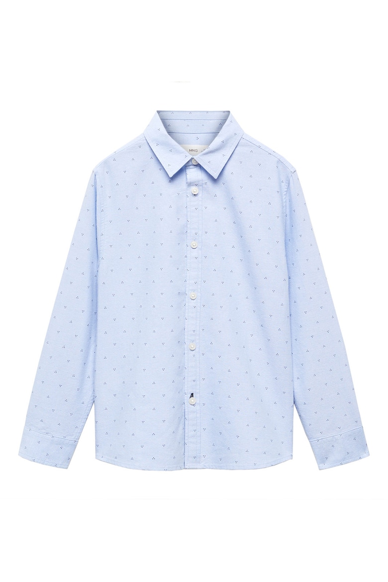 Хлопковая оксфордская рубашка Mango, синий