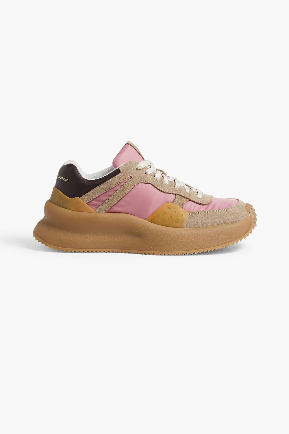 

Кроссовки из кожи и замши DRIES VAN NOTEN, розовый