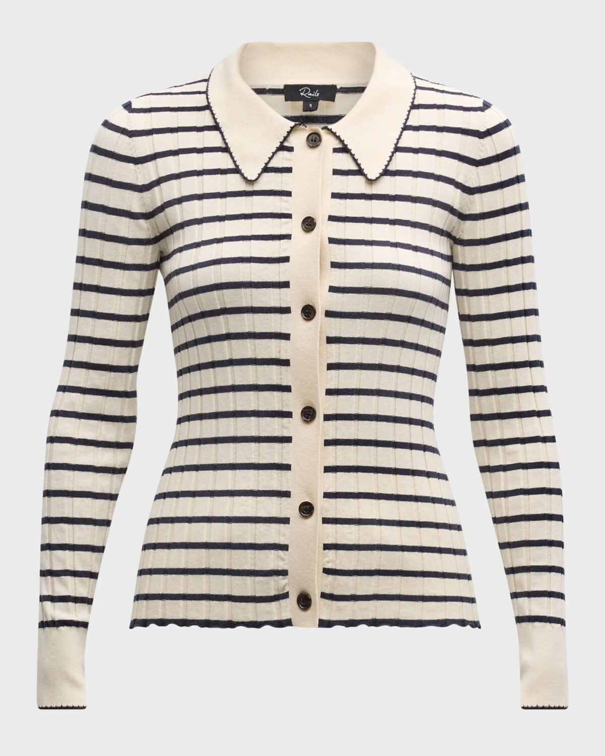 

Полосатый топ Aurelia в рубчик Rails, цвет Ivory Navy Stripe