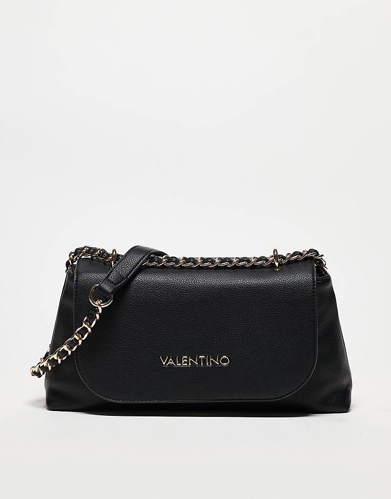 

Valentino – Arcadia – Черная сумка через плечо с клапаном и ремешком-цепочкой