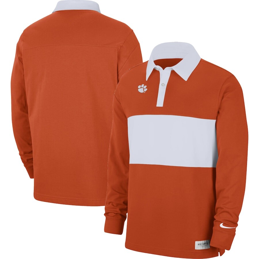 

Поло с длинным рукавом Nike Clemson Tigers, оранжевый