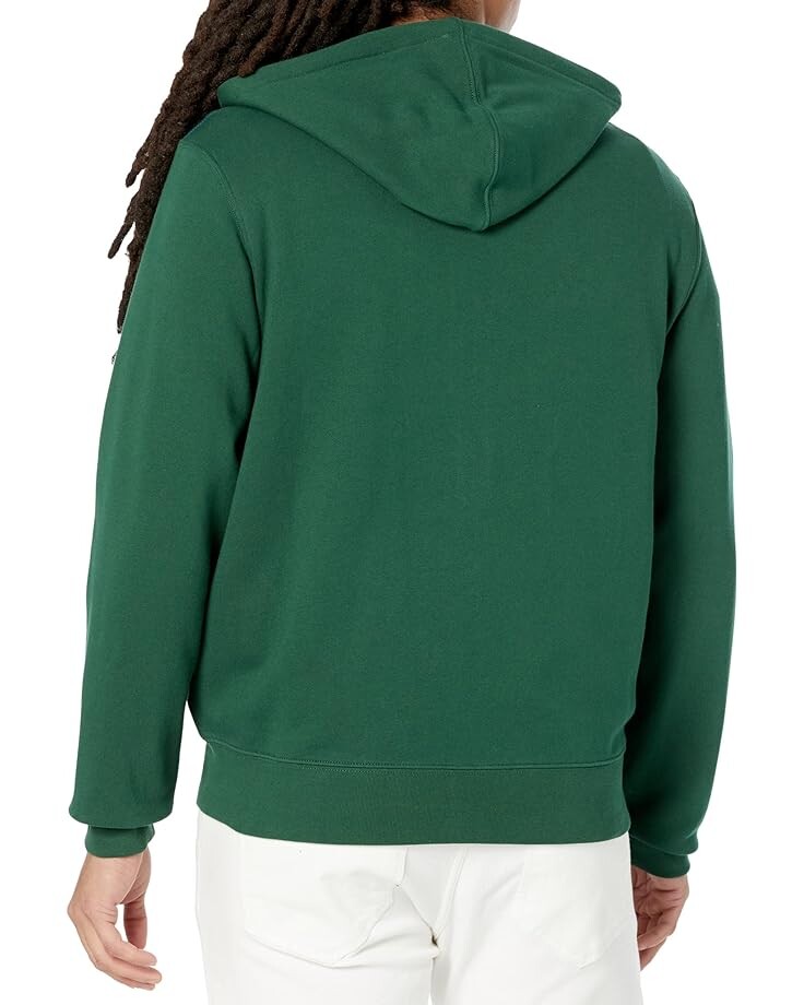 

Худи Lacoste Long Sleeve Classic Fit Full Zip Graphic Hoodie, зеленый