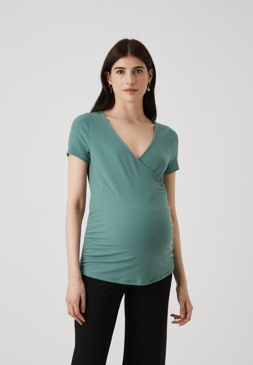 

Футболка с принтом OLMLULU WRAP ONLY MATERNITY, цвет chinois green