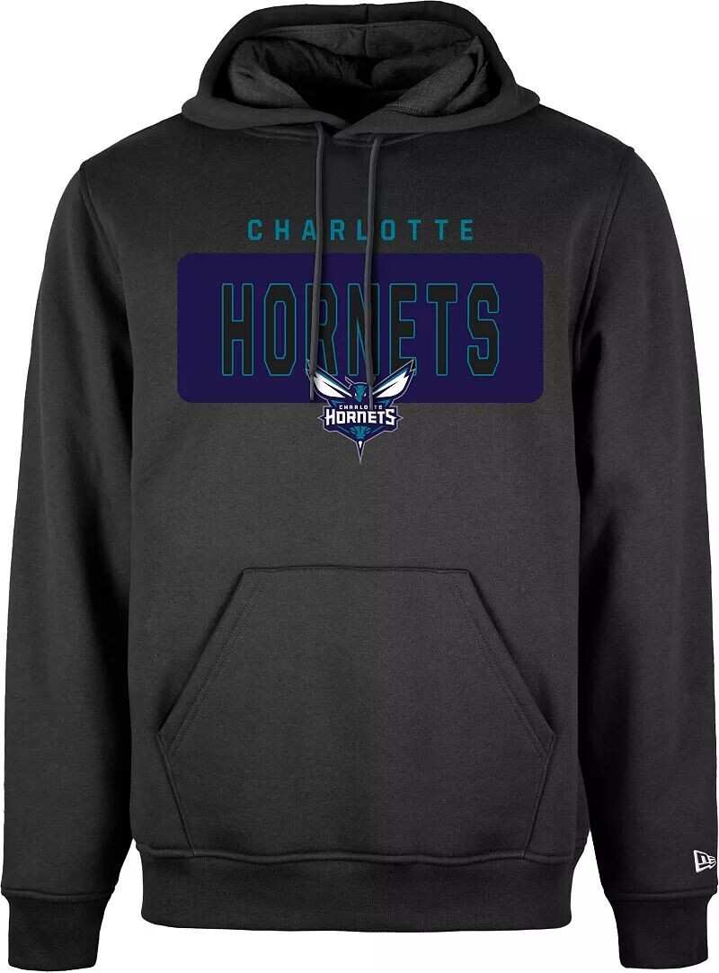 

Мужская черная флисовая толстовка New Era Charlotte Hornets