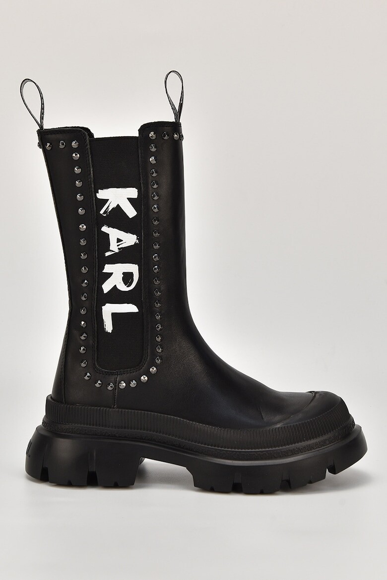 

Сапоги с карманами и кожей Karl Lagerfeld, черный