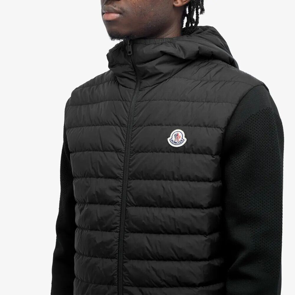 Moncler Вязаный пуховик, черный