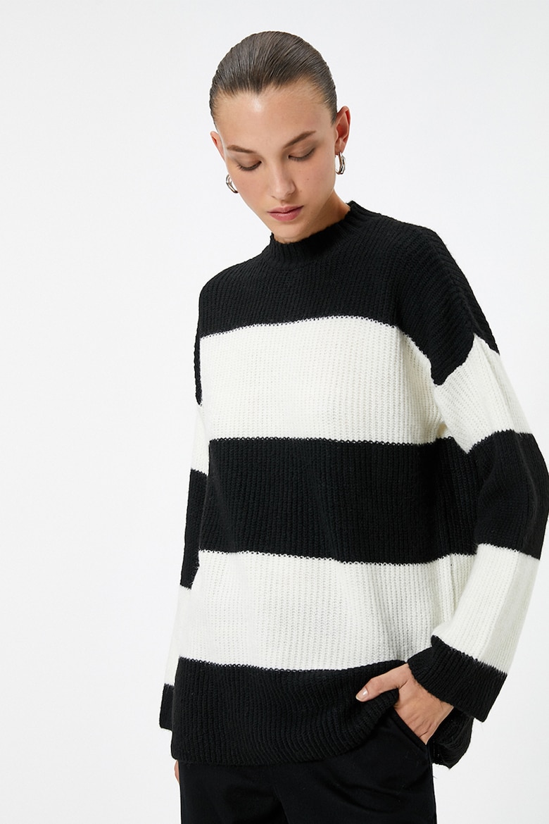 Полосатый свитер Koton, черный