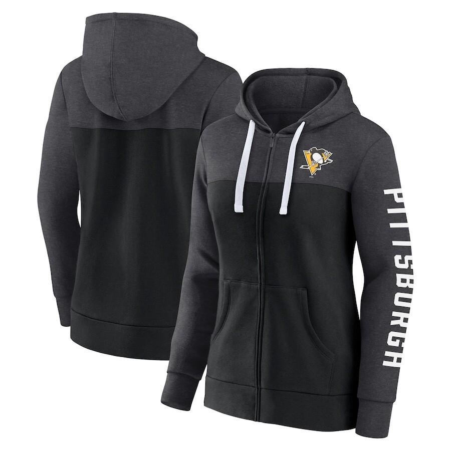 

Толстовка на молнии Fanatics Branded Pittsburgh Penguins, угольный