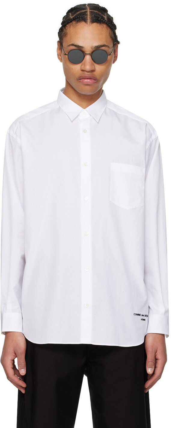 

Белая рубашка с вышивкой Comme Des Garcons, цвет White