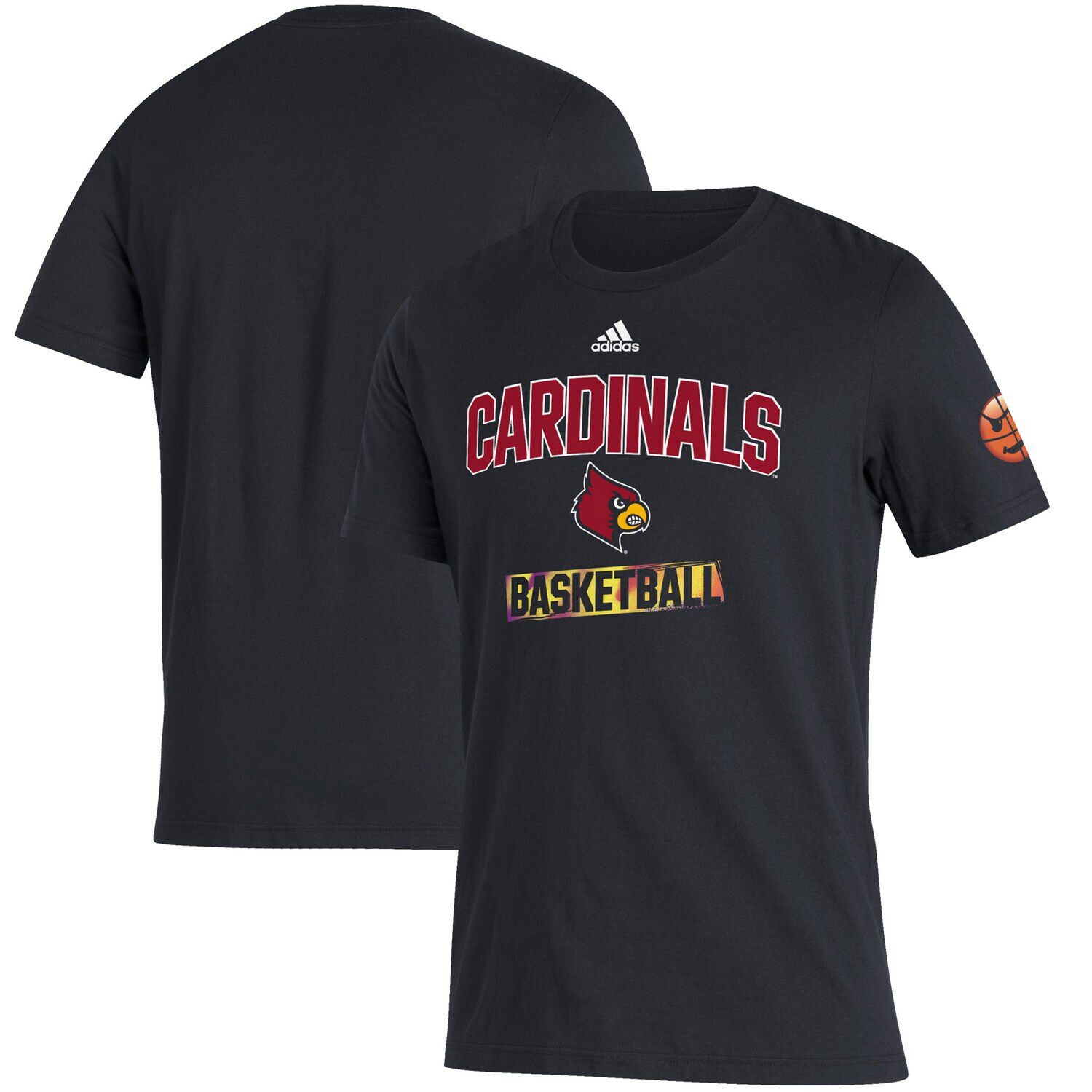 

Мужская черная футболка Adidas Louisville Cardinals Amplifier, Черный