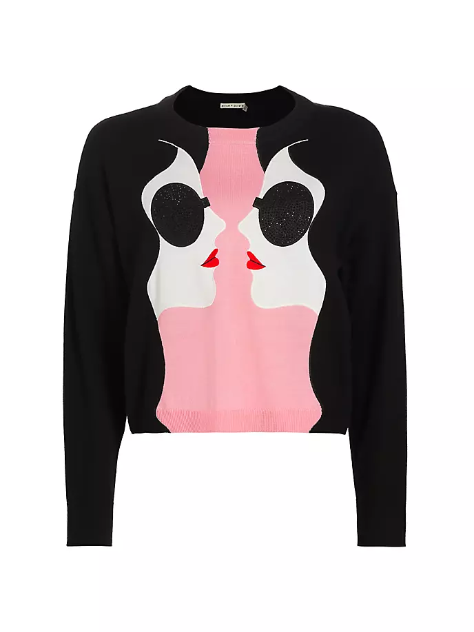 

Женский шерстяной свитер Gleeson Alice + Olivia, мультиколор