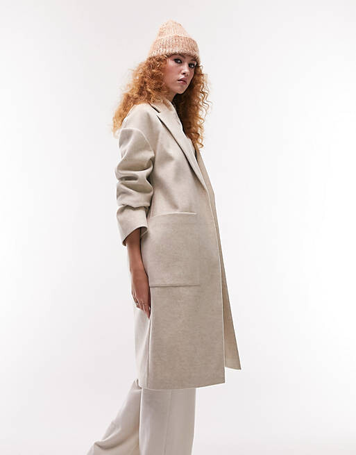 

Овсяное пальто Topshop Chuck