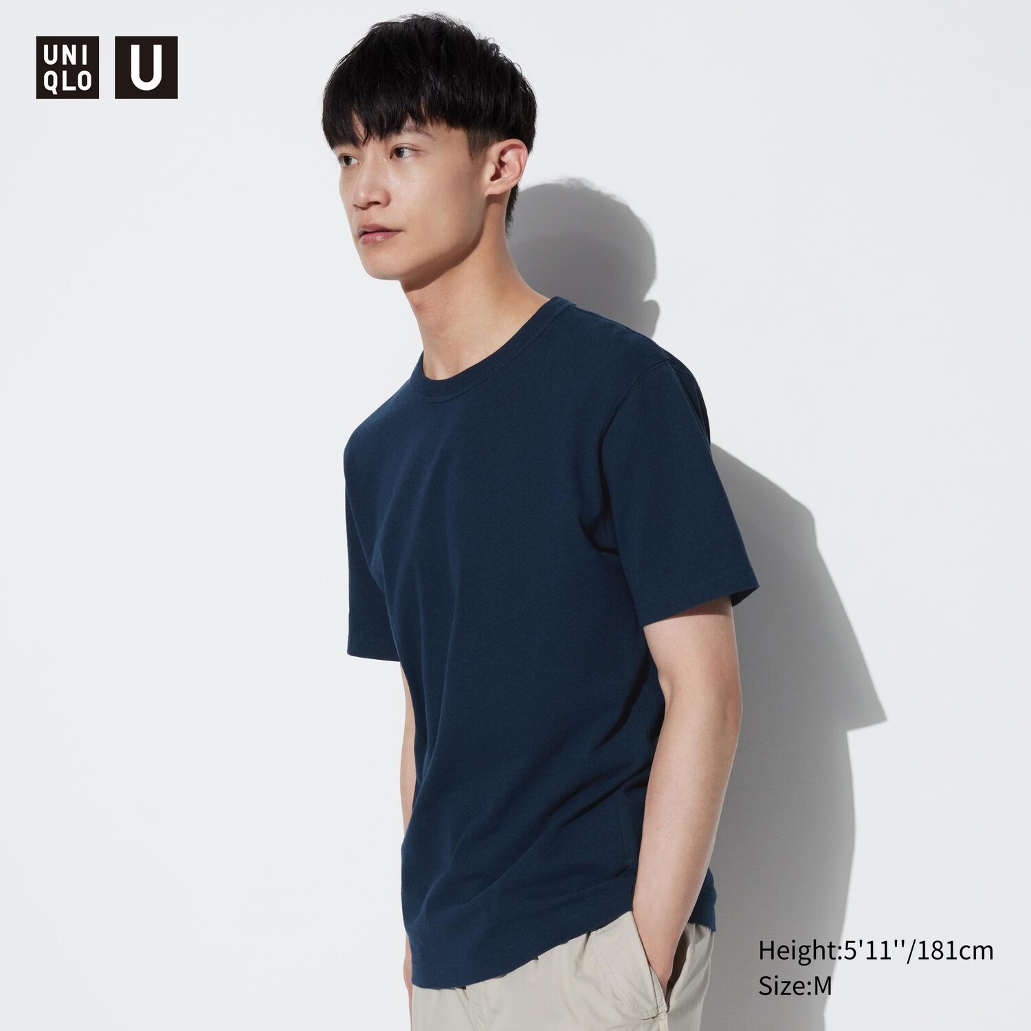 

Футболка мужская Uniqlo с круглым вырезом, синий