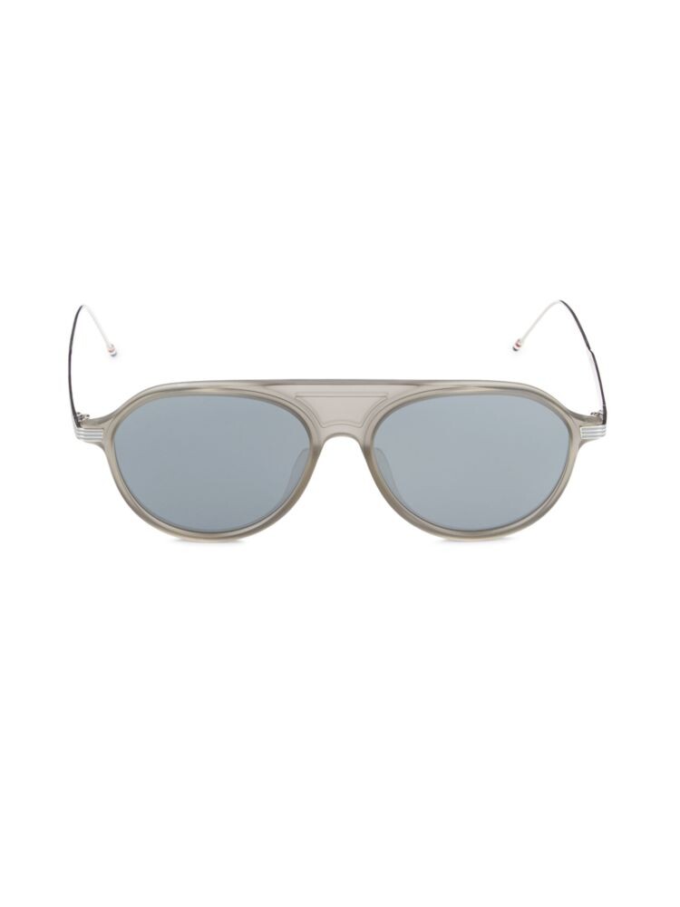 

Овальные солнцезащитные очки 57MM Thom Browne, цвет Satin Crys