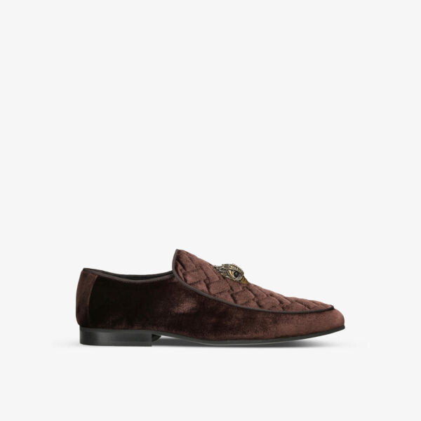

Стеганые бархатные лоферы Hugh Eagle с декором Kurt Geiger London, коричневый