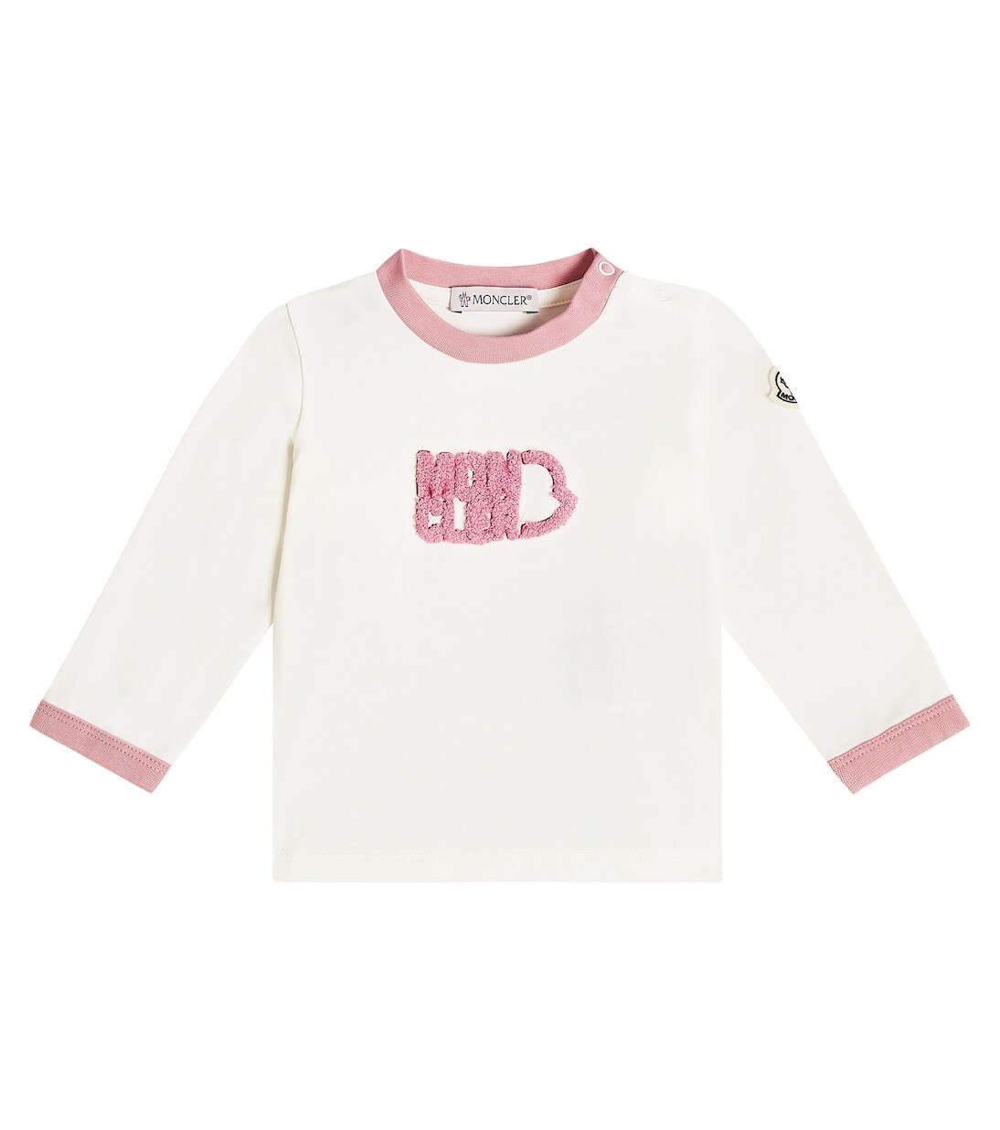 

Детская хлопковая футболка Moncler Enfant, белый