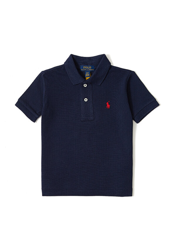 

Темно-синяя футболка для мальчика с воротником-поло Polo Ralph Lauren