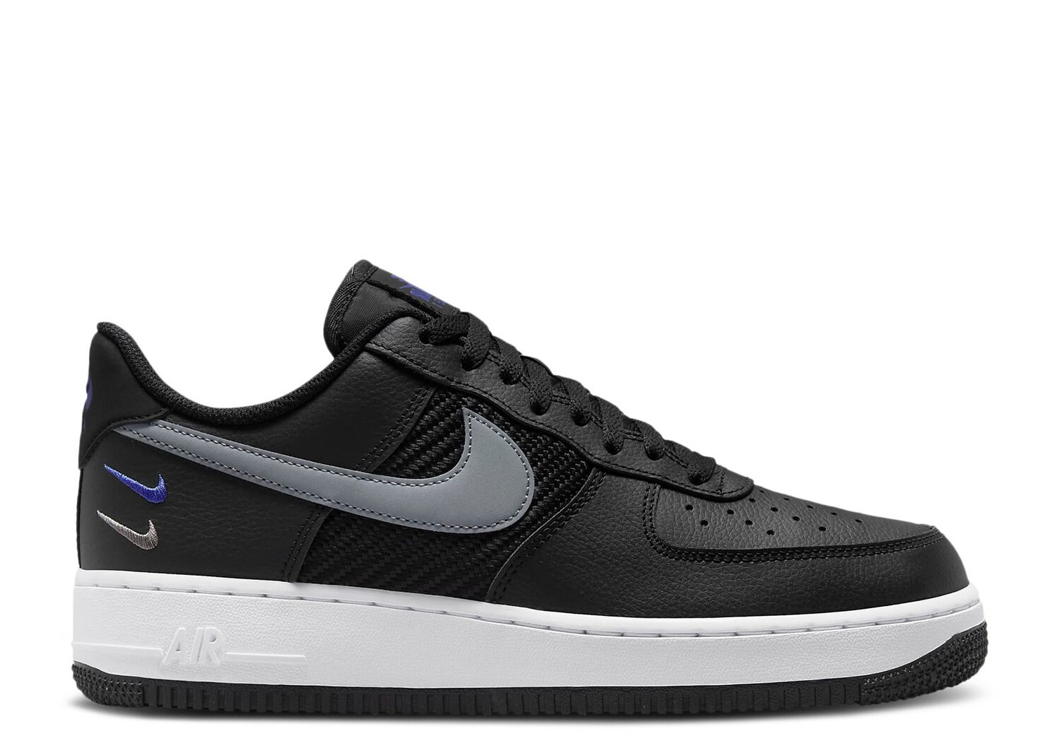 

Кроссовки Nike Air Force 1 '07 'Double Swoosh - Black Racer Blue', черный
