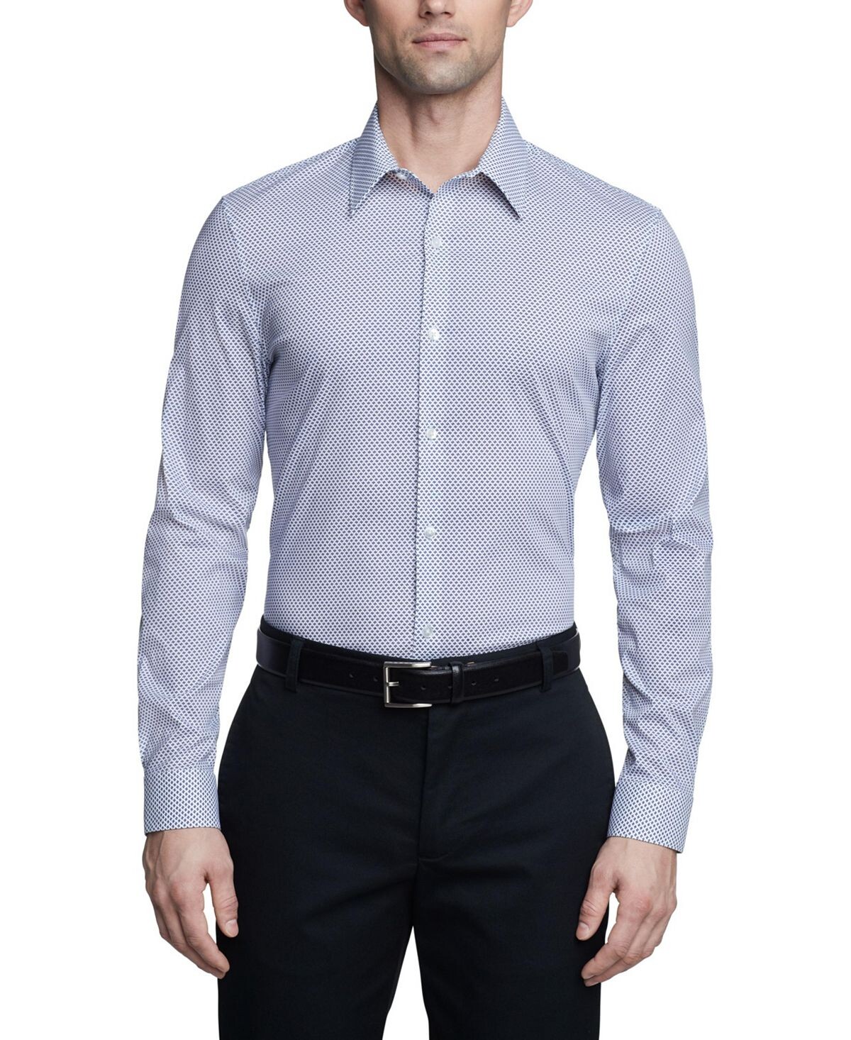 

Мужская классическая рубашка Stain Shield Extra Slim Fit стрейч без заправок Calvin Klein