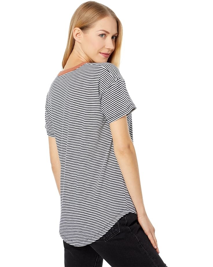 

Футболка Madewell Whisper Sorrel Crew Neck Tee, цвет Kusama Stripe Deep Indigo
