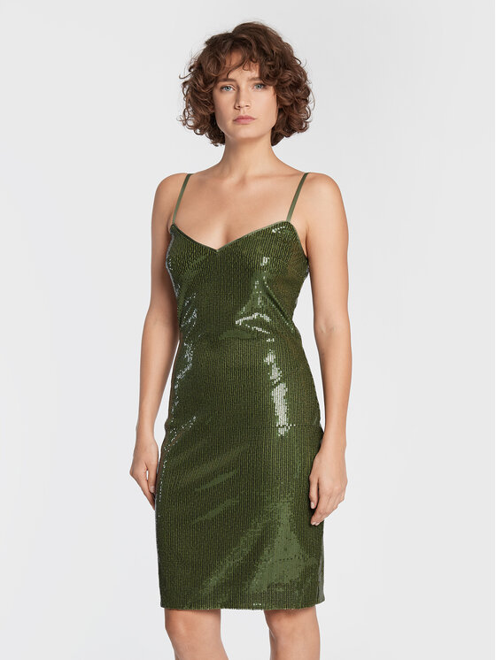 Коктейльное платье узкого кроя Guess, зеленый коктейльное платье узкого кроя guess зеленый