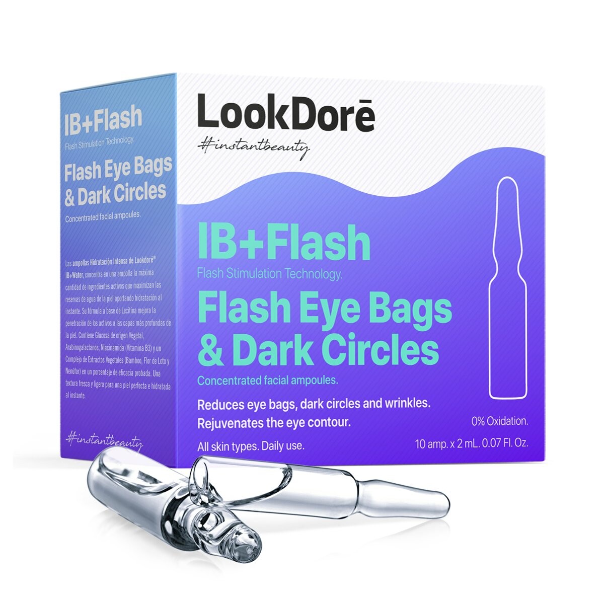 

LookDoré, IB+Flash Flash Eye Bags & Dark Circles, ампулы для глаз, 10 x 2 мл
