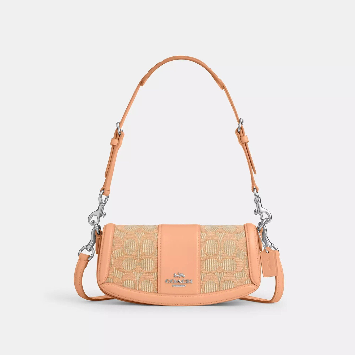 

Маленькая сумка через плечо Coach Outlet Andrea из фирменного жаккарда, цвет Faded Blush