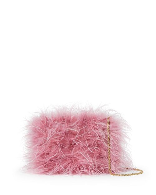 

Мини-клатч Zahara с перьями Loeffler Randall, цвет Pink