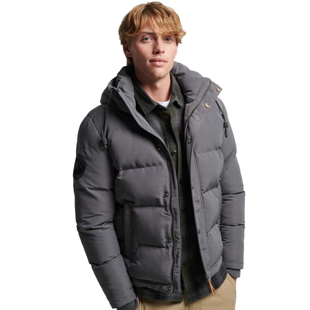 

Куртка Superdry Everest Hooded Puffer, серый