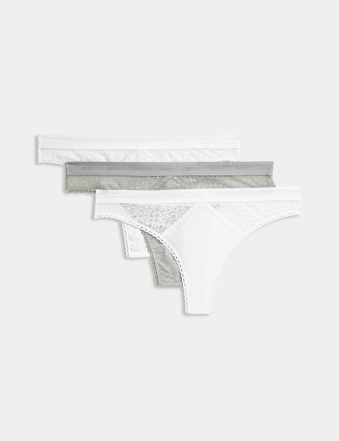 

Хлопок, 3 шт., стринги Cool Comfort Body, белый микс