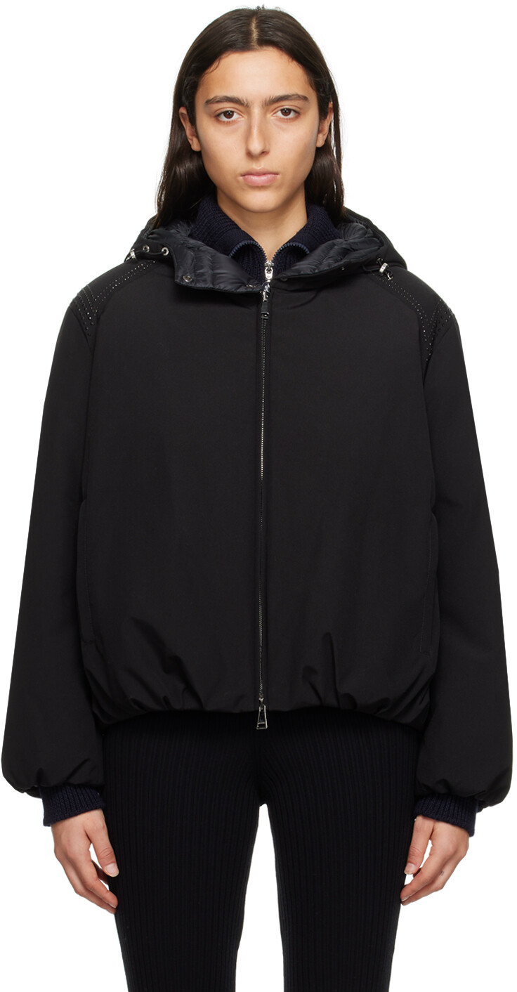 

Черный пуховик Moncler Martinet