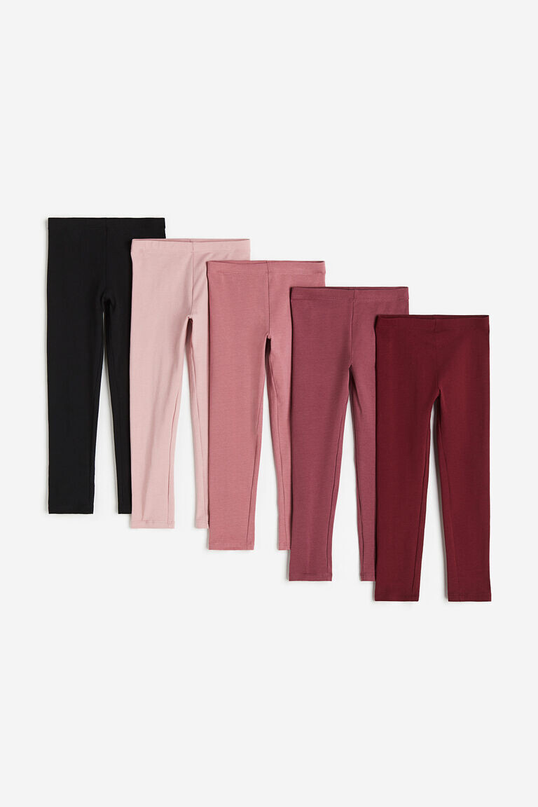 

Комплект из 5 леггинсов из джерси H&M, красный