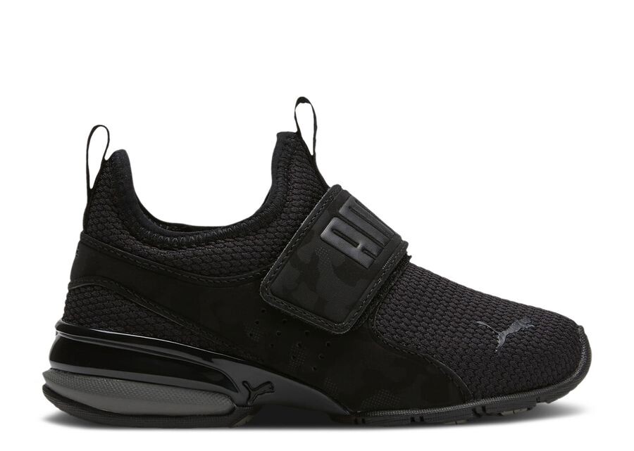 

Кроссовки Puma Axelion Slip-On Little Kid 'Camo - Black Castlerock', черный
