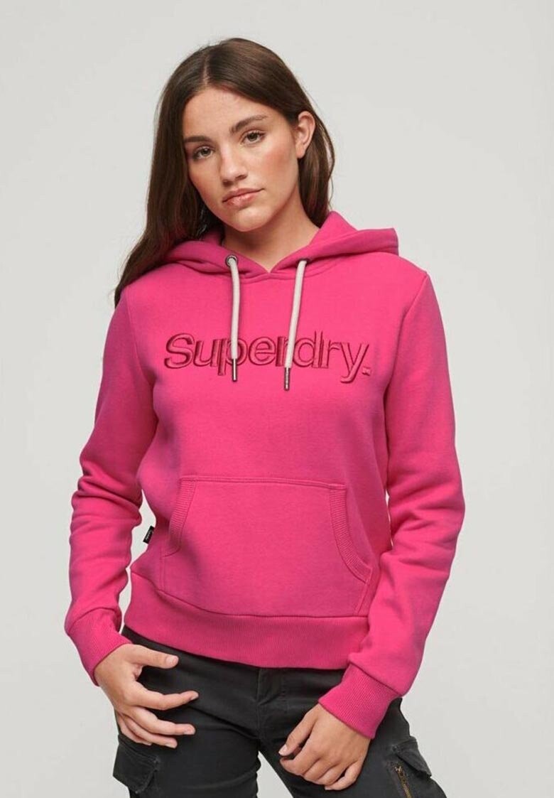 

Толстовка Superdry ТОНАЛЬНЫЙ ВЫШИТЫЙ ЛОГОТИП, цвет raspberry pink