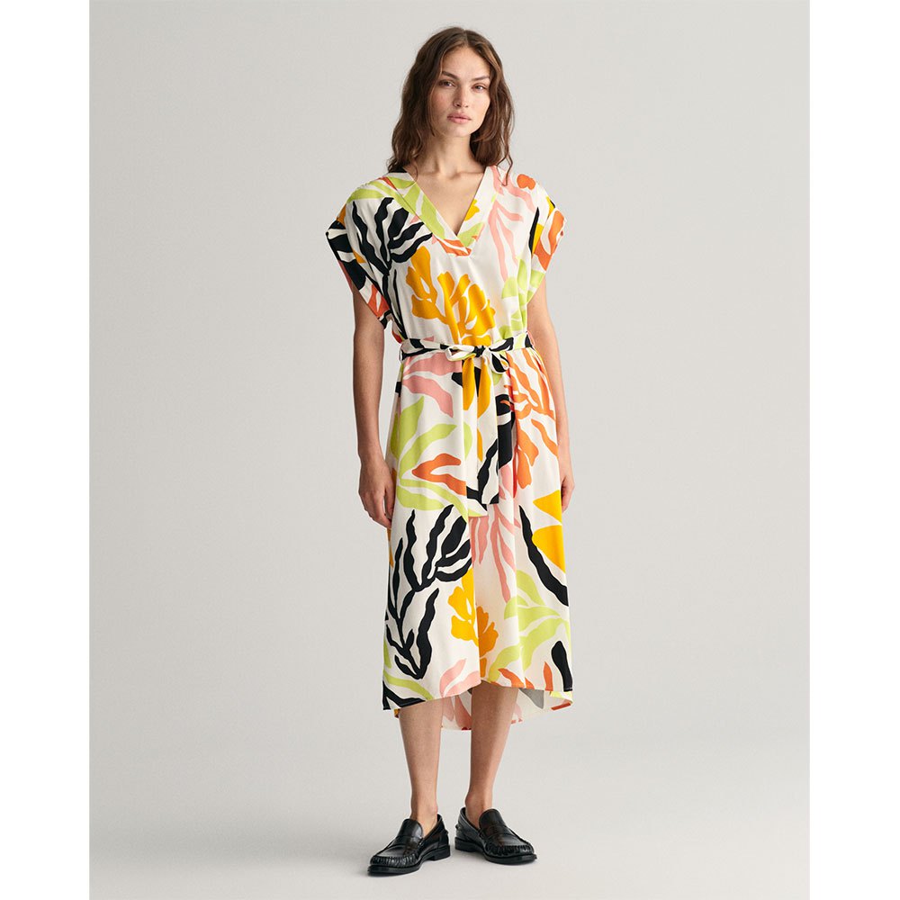 

Платье Gant Rel Palm Print Short Sleeve Long, Разноцветный
