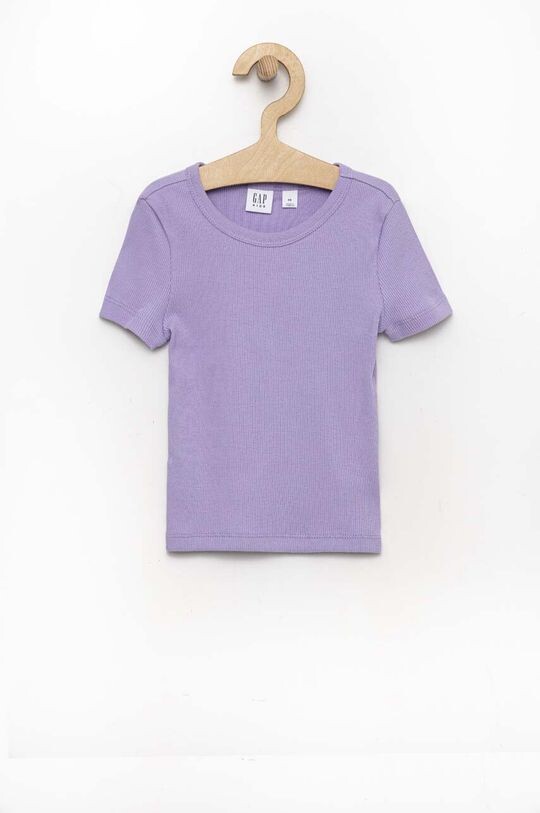 

Детская хлопковая футболка GAP, фиолетовый